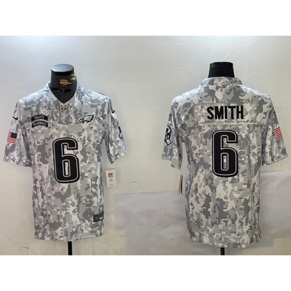 Mens Youths Kids Womens 6 DeVonta Smith Salute to Service Stitched Jersey